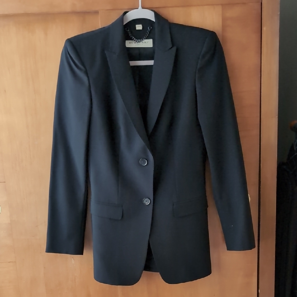 Burberry Black Jacket with Chain Detail